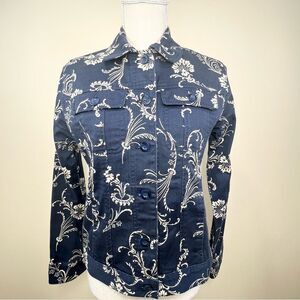 Pendleton Paisley Floral Print Navy Lightweight Jacket P, 2P